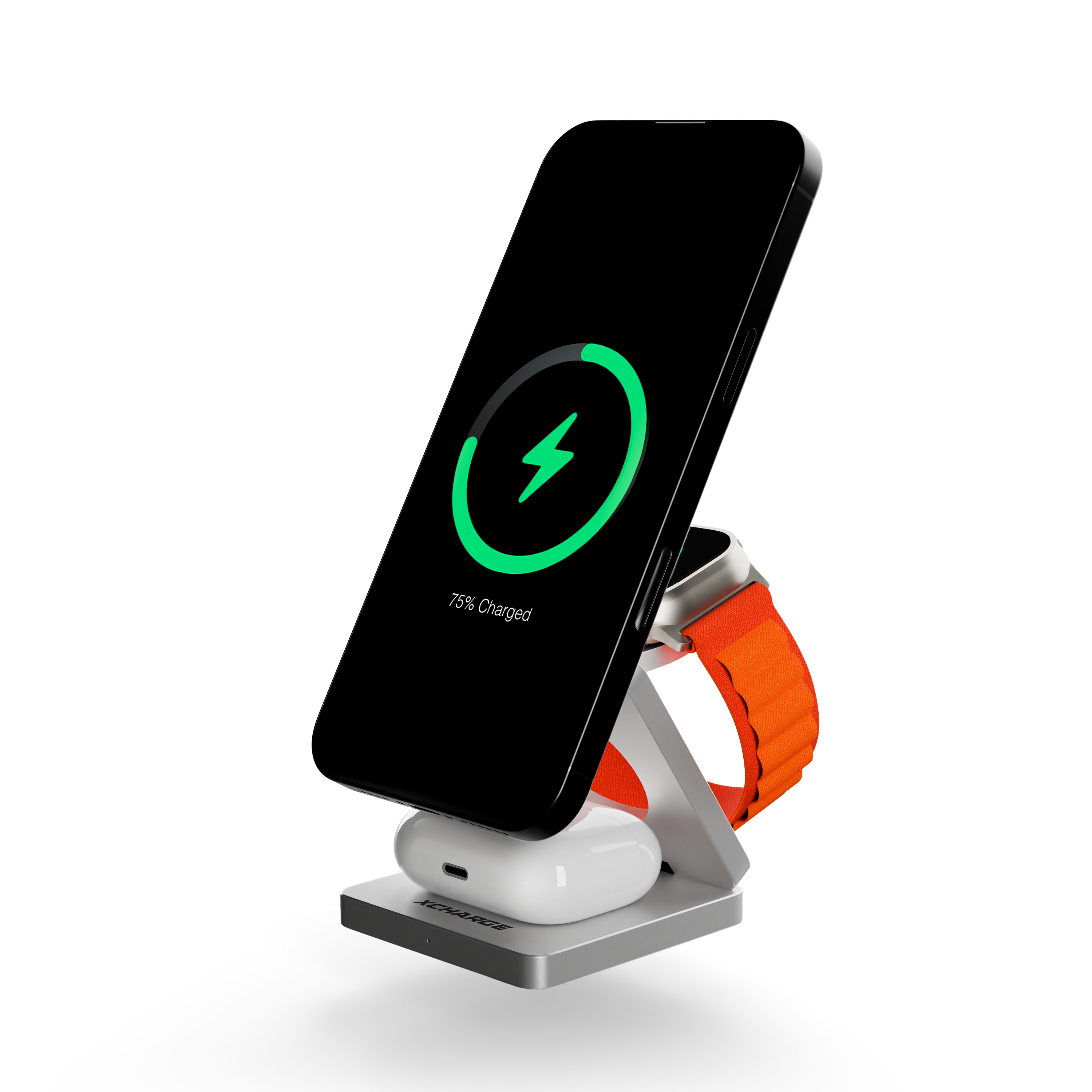 XCHARGE T15™ - Foldbar 3-i-1 Trådløs Oplader