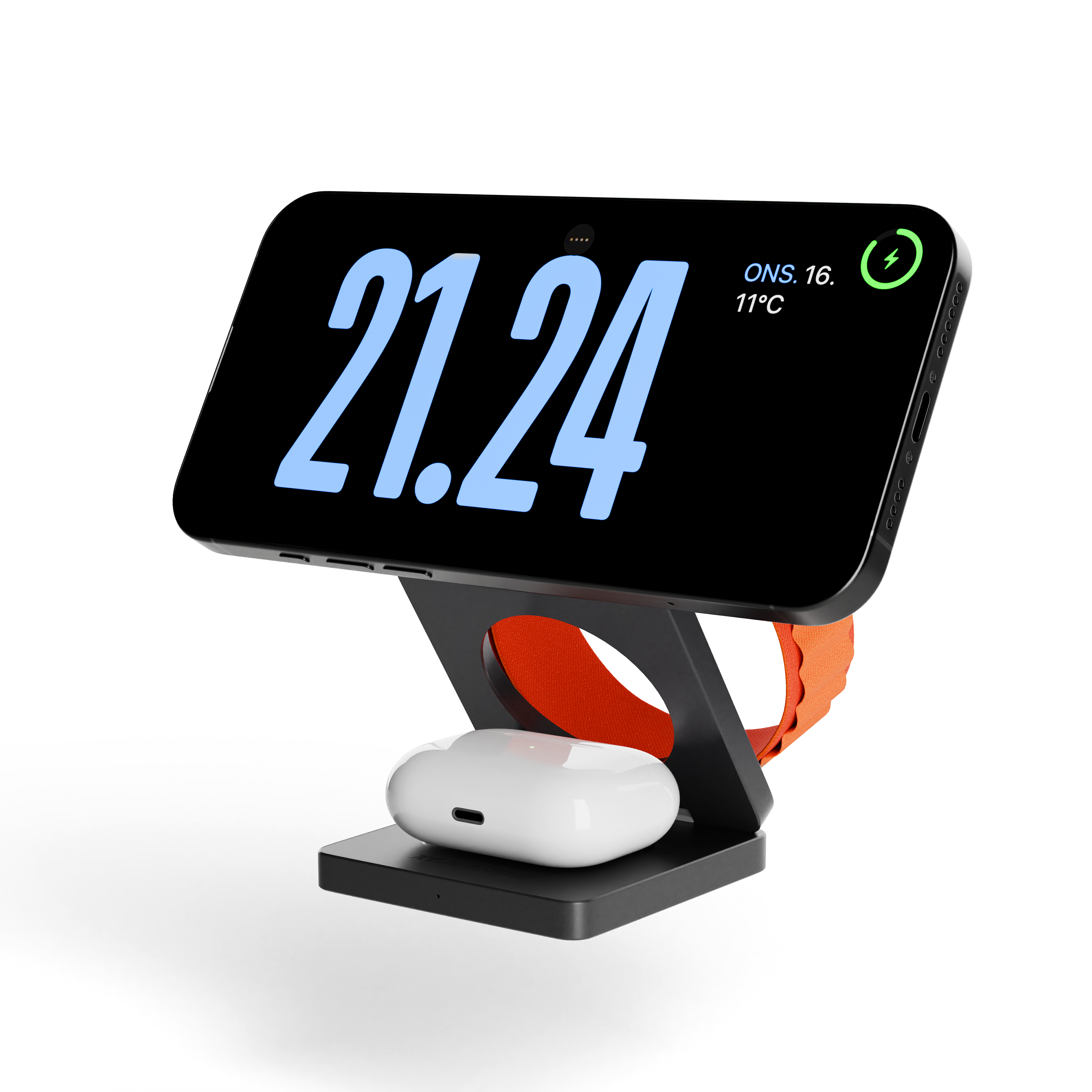 XCHARGE T15™ - Foldbar 3-i-1 Trådløs Oplader