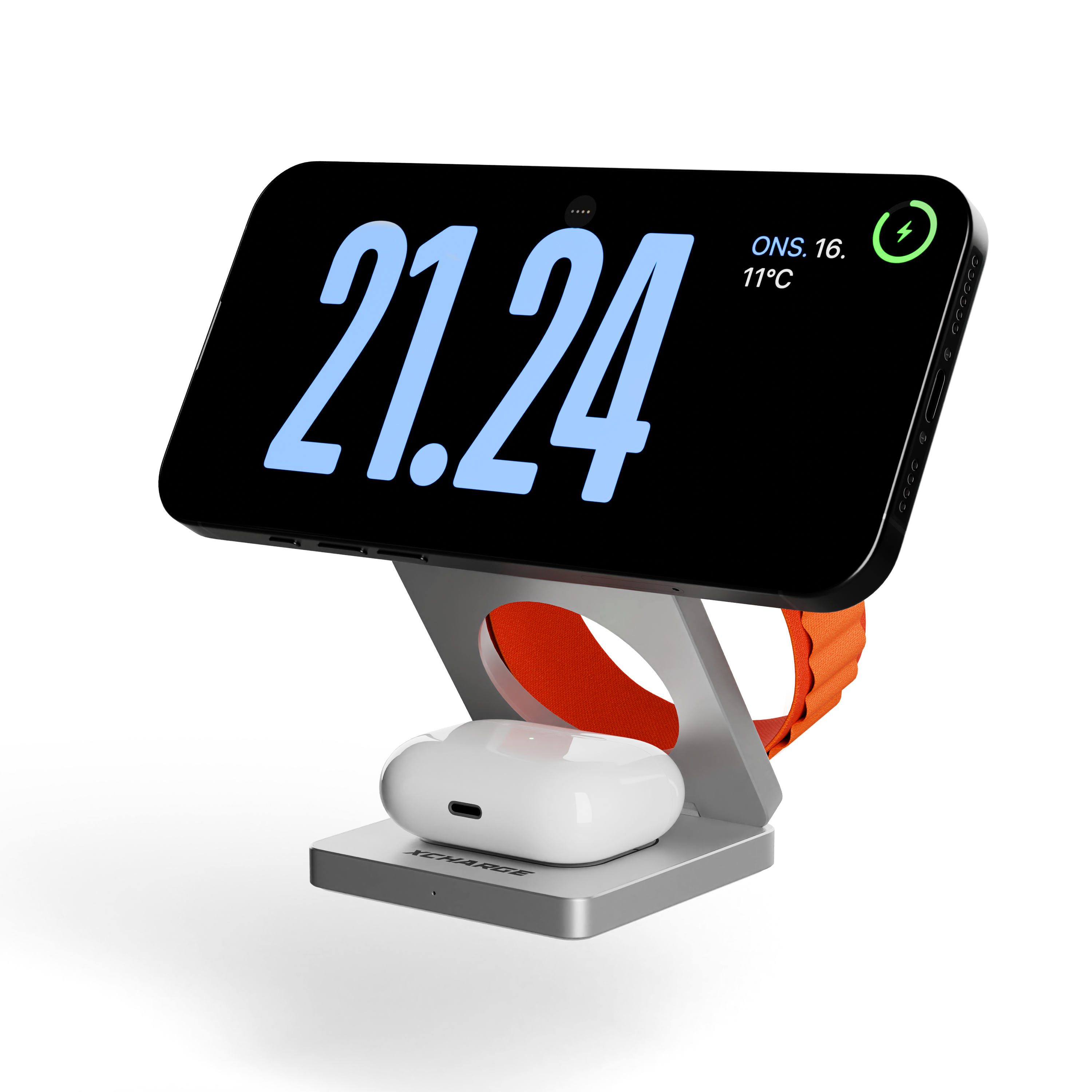 XCHARGE T15™ - Foldbar 3-i-1 Trådløs Oplader